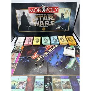 Star Wars Monopoly Classic Trilogy Edition 1997 Parker Bros Complete Game